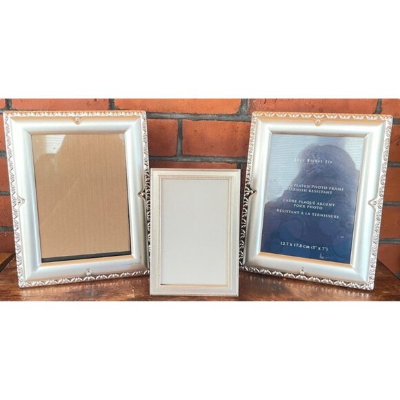 Lot of 3 Silverplated Picture Frames – 2 (5x7) & 1 (6x4) – Classic Design - Picture 1 of 8